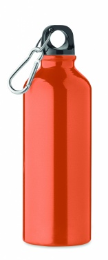 Logotrade reklaamkingitused pilt: Taaskasutatud alumiiniumist valmistatud ühekordse seinaga joogipudel 500 ml karabiiniga