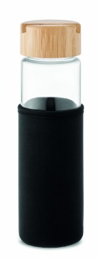 Logotrade firmakingi foto: Klaaspudeli bambusest kaas 600ml