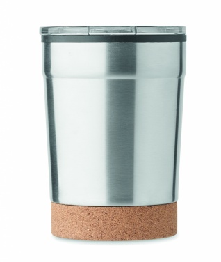 Logotrade reklaamtoote foto: Topeltseinaga termoskruus, 300 ml, korgist alusega