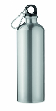 Logotrade reklaamkingituse foto: Ühekordse seinaga 750 ml alumiiniumist pudel koos karabiiniga, kohandatava trükilahendusega