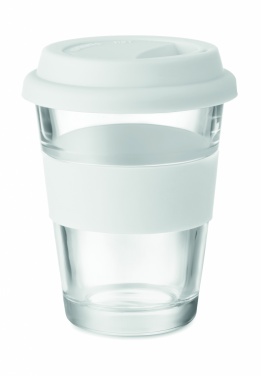 Logo trade reklaamkingituse pilt: Klaasist joogitops kaanega 350 ml
