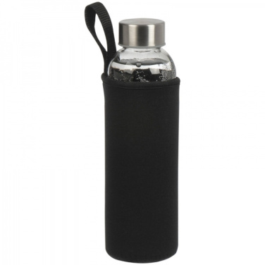 Logotrade reklaamkingitused pilt: Klaaspudel Klagenfurt roostevabast terasest korgiga 500 ml