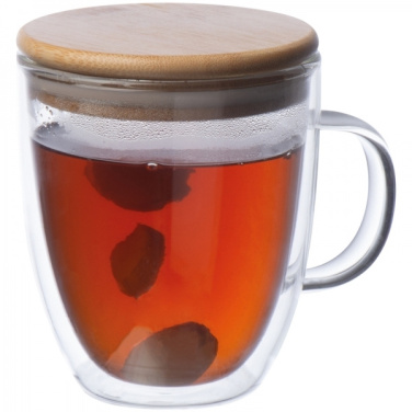 Logotrade reklaamkingituse foto: Topeltseinaga klaasist tass GERTHE 350 ml