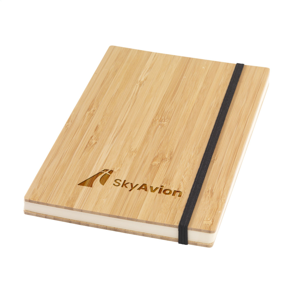 Logo trade reklaamtoote pilt: Bamboo Journal palja seljaga paberist märkmik A5
