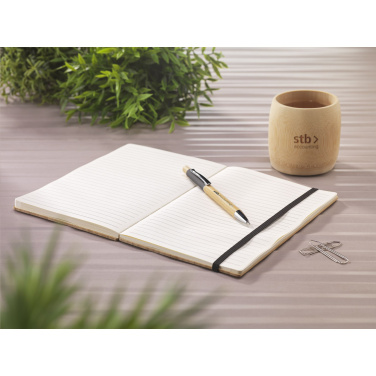 Logo trade meene pilt: Bamboo Journal palja seljaga paberist märkmik A5