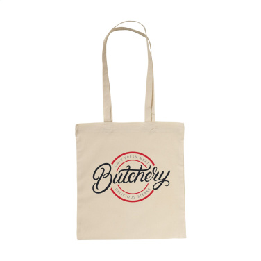 Logotrade reklaamkingituse foto: ShoppyBag (100 g/m²) pikkade sangadega puuvillane kott