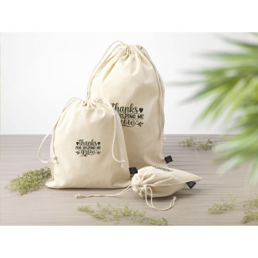 Logotrade ärikingid pilt: Naturaalsest GRS-i taaskasutatud puuvillast kingikott (150 g/m²) L
