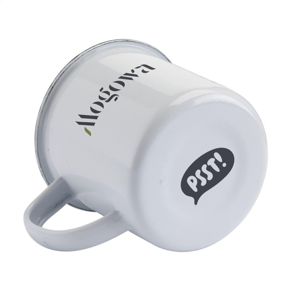 Logo trade reklaamkingituse pilt: Retro emailiga kruus 350 ml