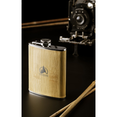 Logotrade ärikingituse foto: Hipflask Bamboo 200 ml joogipudel