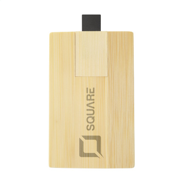 Logo trade reklaamtoote pilt: Krediitkaart USB Bamboo 8 GB