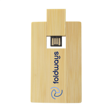 Logotrade firmakingituse foto: Krediitkaart USB Bamboo 8 GB