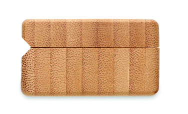 Logotrade reklaamtoote foto: OREBAM TWS kõrvaklapid bambusest ümbrises