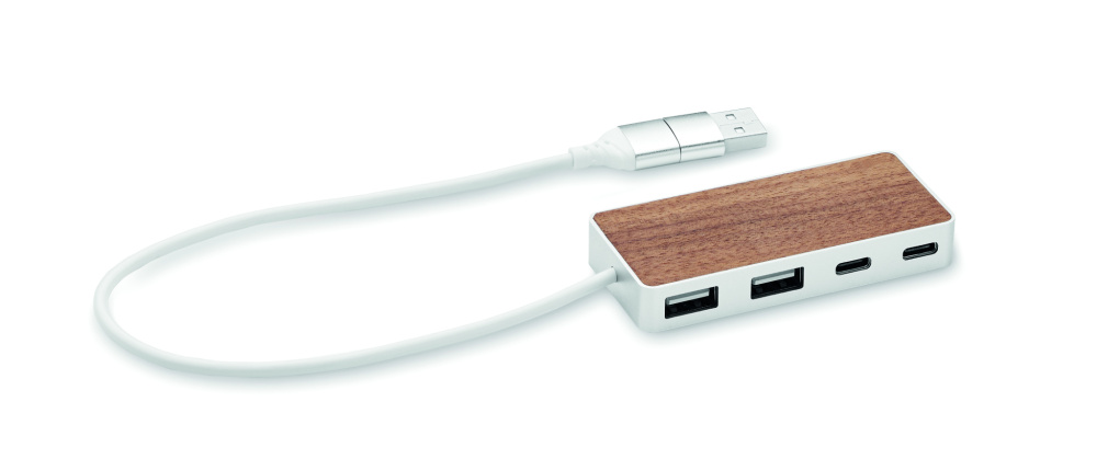 Logotrade ärikingituse foto: UBAH USB-jaotur 4 porti 27,5 cm