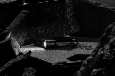 Logo trade firmakingi pilt: Gear X taaslaetav ülihele võtmehoidja taskulamp