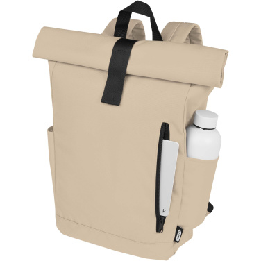 Logotrade meene foto: Byron 15,6" GRS RPET rull-top seljakott 18L