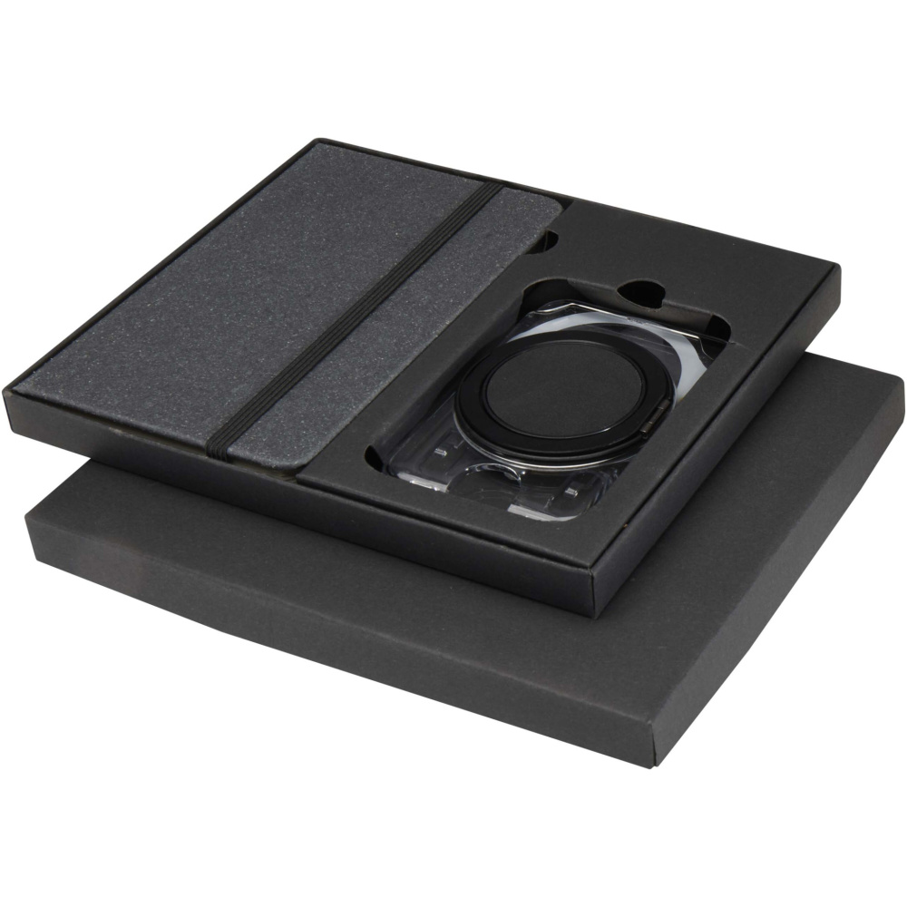 Logo trade ärikingid foto: Kern A6 kõvakaaneline märkmik ja MagSafe rahakotiga kinkekomplekt