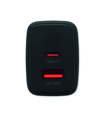 Logotrade firmakingituse foto: EXTEN EL 2-kontaktiline adapter/laadija