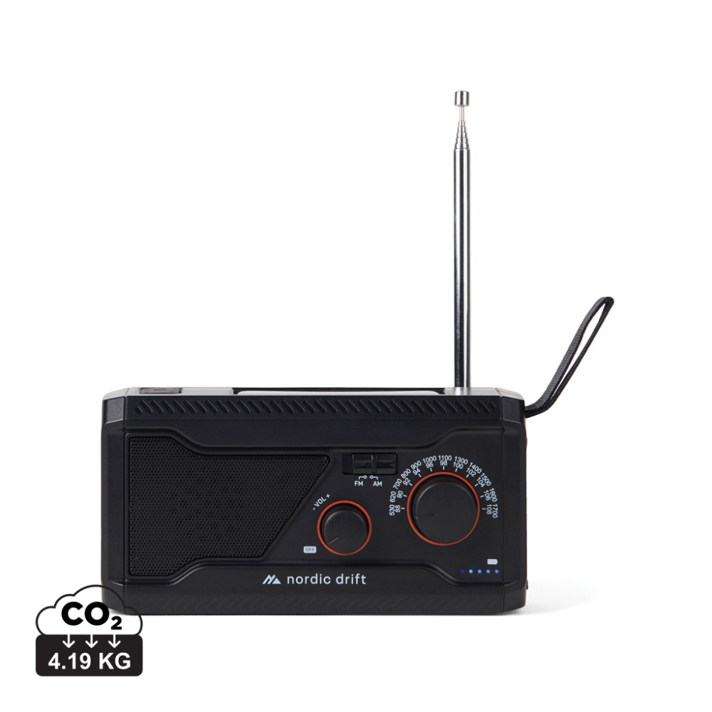 Logo trade ärikingi pilt: Nordic Drift Titan IPX4 multifunktsionaalne raadio 4000mah