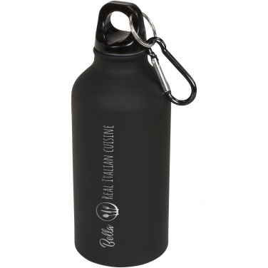 Logotrade mainoslahja ja liikelahja kuva: Oregon-juomapullo, matta, karabiinikoukku, 400 ml