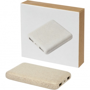 Logo trade liikelahja mainoslahja tuotekuva: Asama-varavirtalähde, 5 000 mAh, vehnänolkea