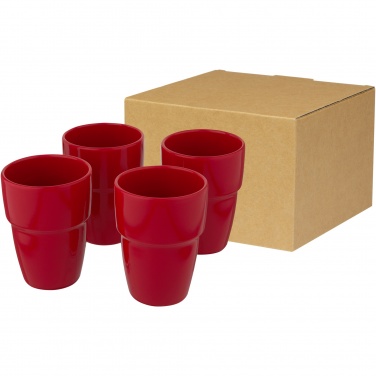 Logo trade mainoslahjat ja liikelahjat kuva: Staki 4-osainen 280 ml pinottava mukilahjasetti