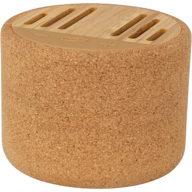 Logo trade mainoslahjat tuotekuva: Cerris 5 W:n Bluetooth®-kaiutin korkkimateriaalia