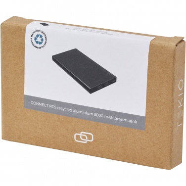 Logotrade mainostuote tuotekuva: Connect 5 000 mAh:n varavirtalähde RCS-kierrätetystä alumiinista 
