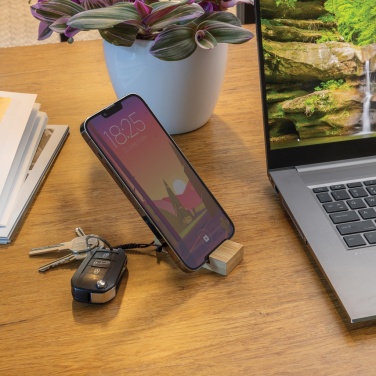 Logotrade liikelahjat mainoslahjat tuotekuva: Standkey puhelinteline avaimenperä bambua