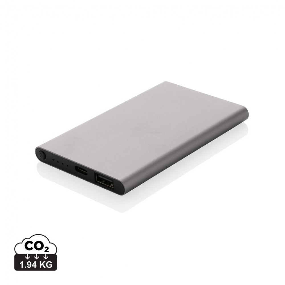 Logo trade liikelahjat tuotekuva: 4000mAh virtapankki USB-C:llä RCS muovista/alumiinista