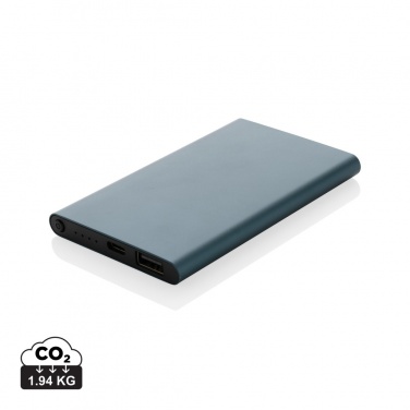 Logotrade liikelahja tuotekuva: 4000mAh virtapankki USB-C:llä RCS muovista/alumiinista