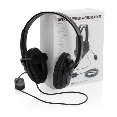 Logotrade liikelahjat mainoslahjat tuotekuva: Työheadset johdolla
