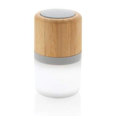 Logo trade mainoslahjat ja liikelahjat kuva: Bamboo 3W kaiutin väriä vaihtavalla valolla
