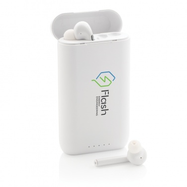 Logo trade liikelahjat mainoslahjat kuva: Liberty TWS nappikuulokkeet 5.000 mAh varavirtalähteellä
