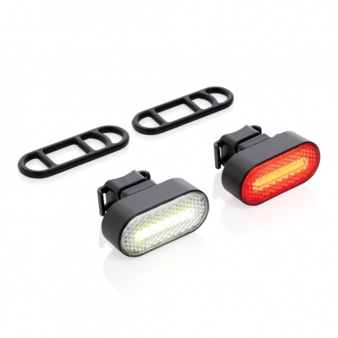 Logotrade mainoslahjat kuva: Lumino RCS kierrätysmuovinen USB-ladattava pyörävalosarja