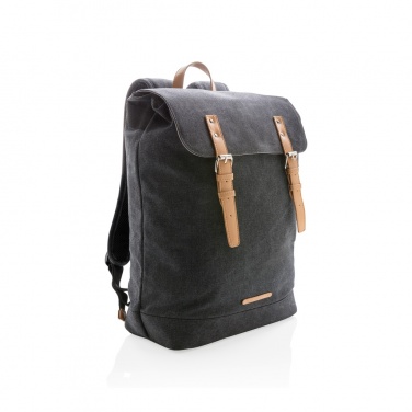 Logotrade mainostuote tuotekuva: Canvas-laptopreppu – PVC-vapaa