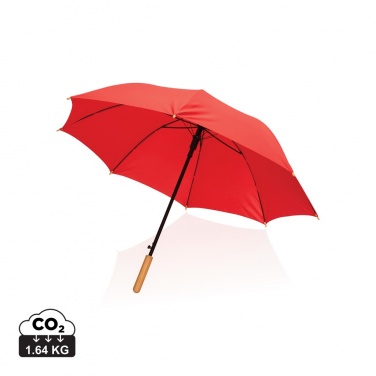 Logotrade liikelahja mainoslahja kuva: 23" Impact AWARE™ RPET 190T auto-open bambusateenvarjo
