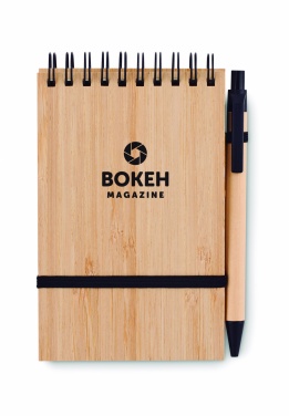 Logo trade liikelahja mainoslahja tuotekuva: Bambu muistikirja A6 SONORABAM