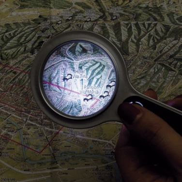 Logo trade mainostuotet tuotekuva: Suurennuslasi, jossa LED GLOUCESTER