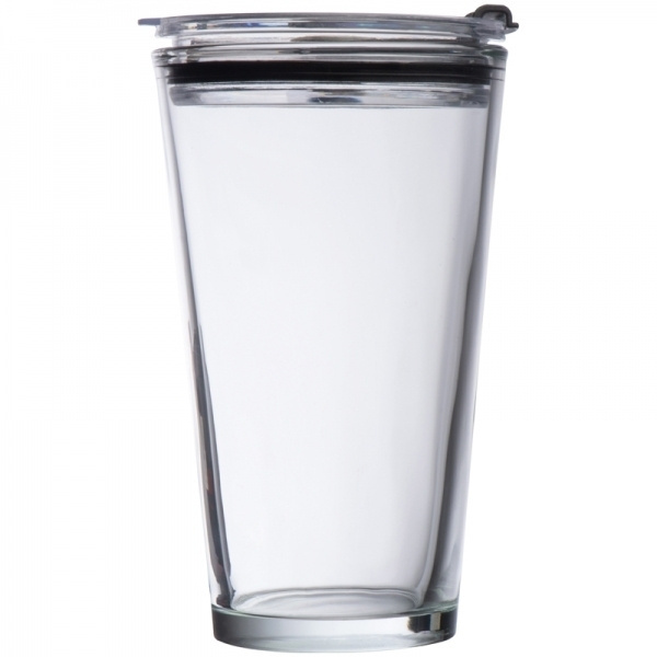 Logotrade liikelahja tuotekuva: Lasimuki kannella WATTENSCHEID 400 ml