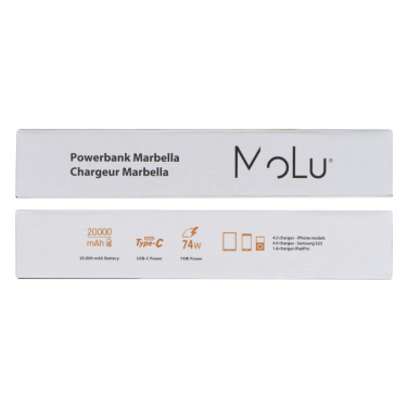 Logo trade mainoslahja ja liikelahja tuotekuva: Virtapankki 20 000 mAh MARABELLA MoLu