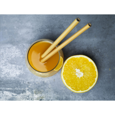 Logo trade mainoslahja kuva: ECO Bamboe Straw Set bambupillit