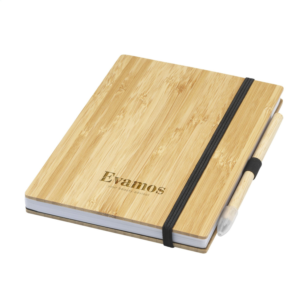 Logotrade mainoslahja tuotekuva: BambooPlus Paper Notebook A5 - Inkless Pen