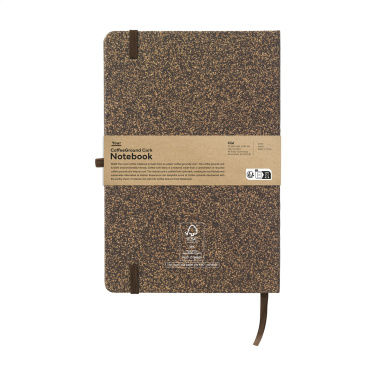 Logotrade mainoslahja ja liikelahja kuva: CoffeeGround korkkipaperi muistikirja A5
