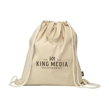 Logotrade mainoslahja ja liikelahja kuva: GRS Recycled Cotton PromoBag Plus (180 g/m²) reppu