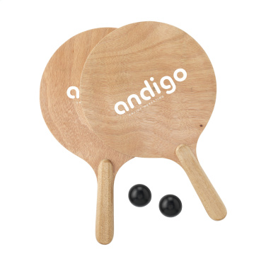 Logotrade mainoslahjat kuva: Playa Wood BeachTennis rantapeli