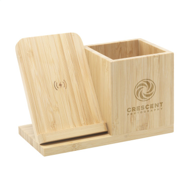 Logotrade liikelahjat kuva: Bamboo Boss 15W laturi/kynäpidike