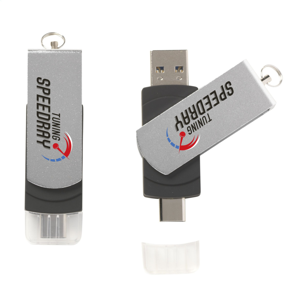 Logo trade mainoslahja ja liikelahja tuotekuva: USB Dual Connect 3.0 - Type-C 16 Gt