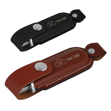 Logotrade mainostuote tuotekuva: Nahkainen USB-tikku