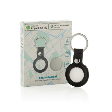 Logotrade liikelahja tuotekuva: Findmate Dual RCS -esinepaikannin, kierrätysmuovia, IPX5