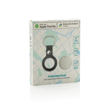 Logo trade mainoslahjat tuotekuva: Findmate Dual RCS -esinepaikannin, kierrätysmuovia, IPX5